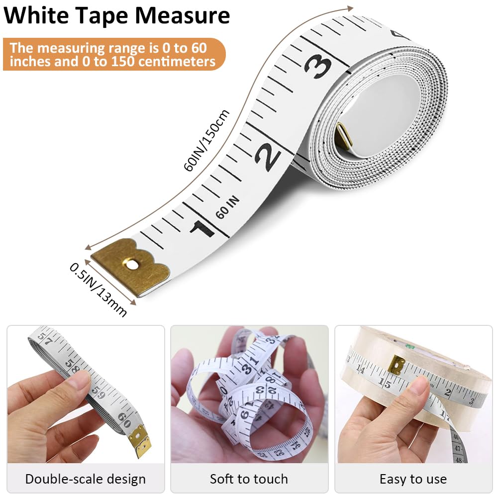 Tape Measure Body Double Scale Soft Measuring Tape 60inch (150cm), Flexible Sewi