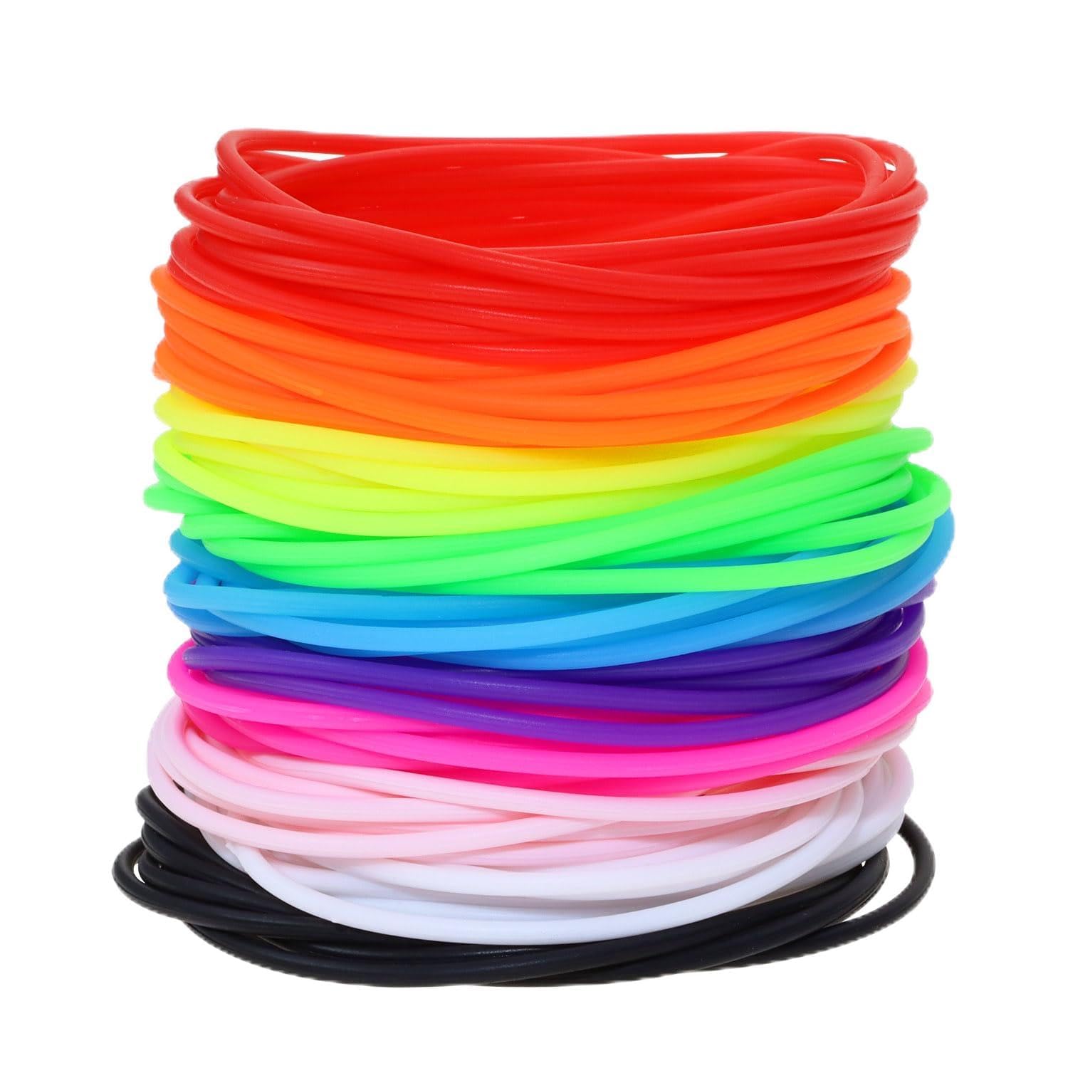 ANGEL Silicone Jelly Bracelet 30Pcs 10 Colors Adult Size Retro Neon 80s Style Co