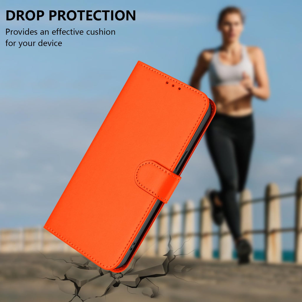 17 Pro 6.3" Case Premium Soft Tpu Leather Flip Wallet With Card Slots Magnetic C