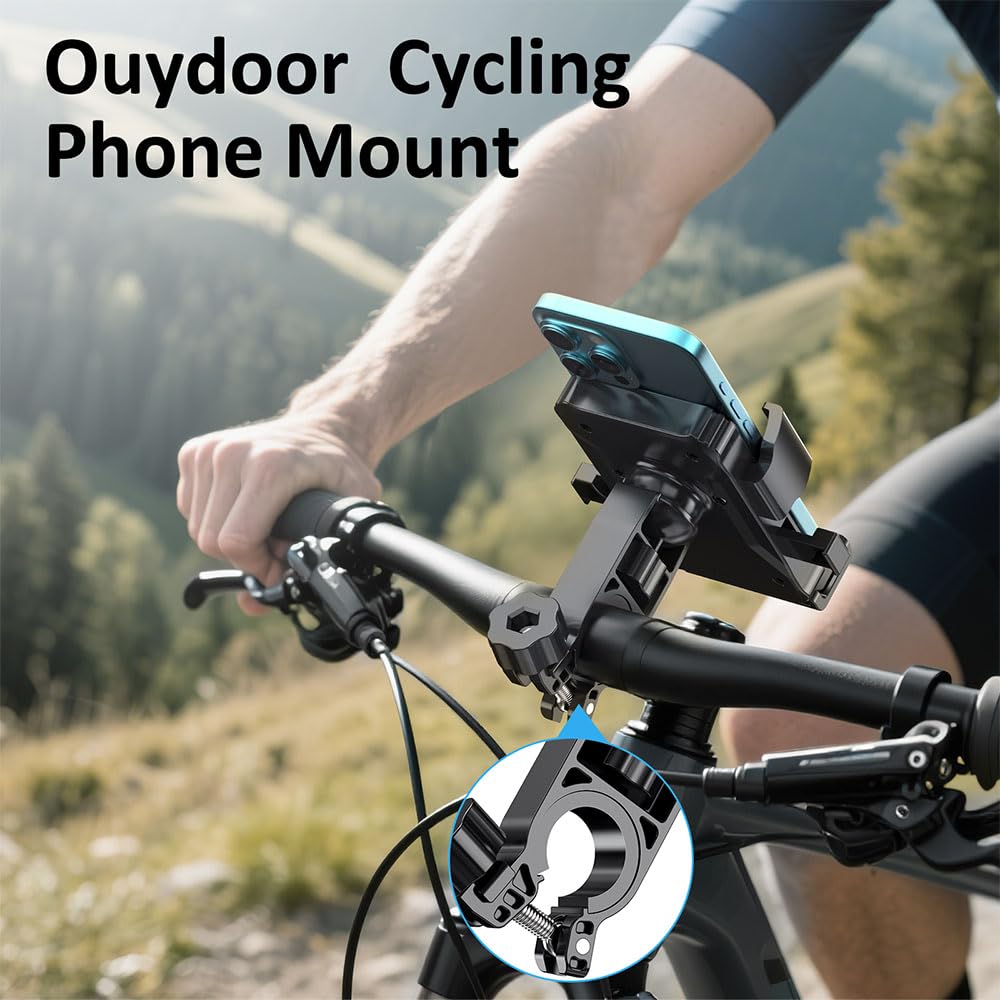 Holder, Handlebar Phone Mount for Bike and Motorcycle, Electric Scoot