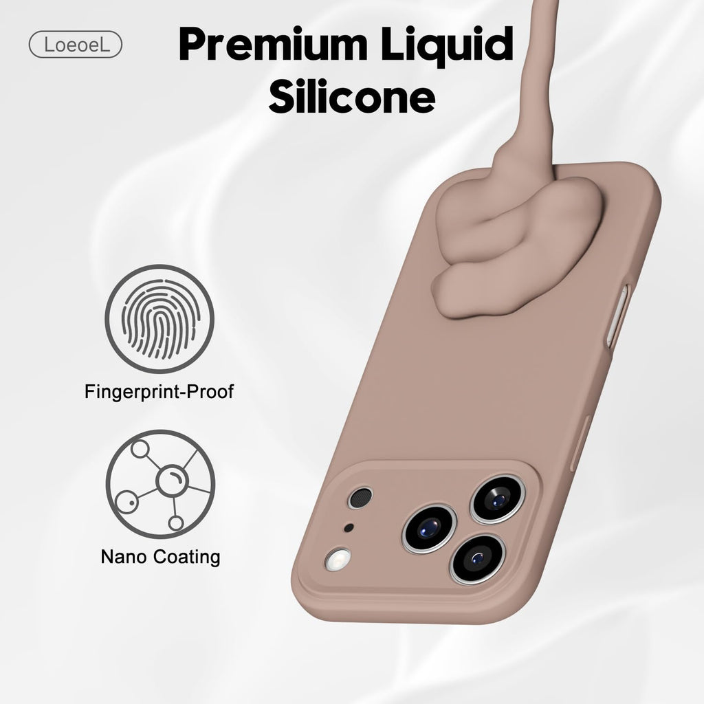 Iphone 17 Pro Phone Case Silicone, Minimalist Ultra Thin Slim Soft Rubber Gel So