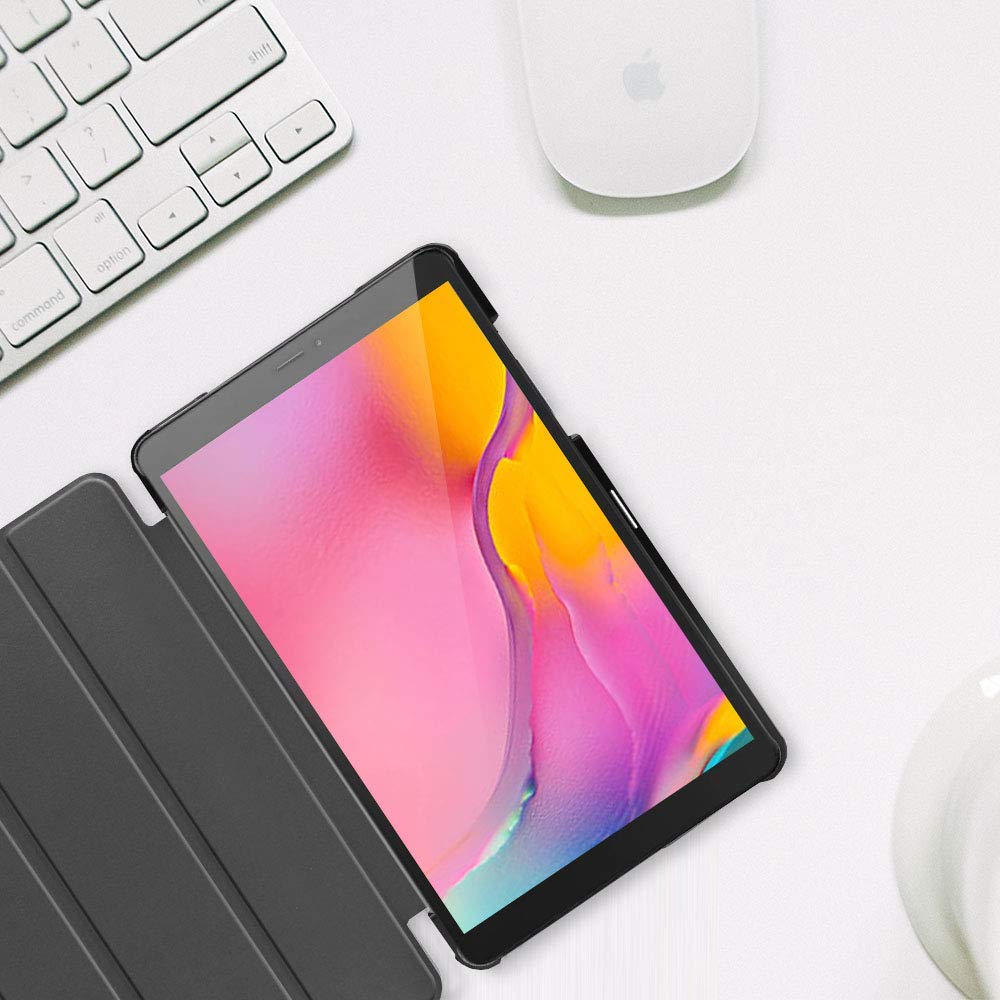 Slim Case for Galaxy Tab A 8-inch 2019 T290 T295, Light Cover Trifold Stand Hard