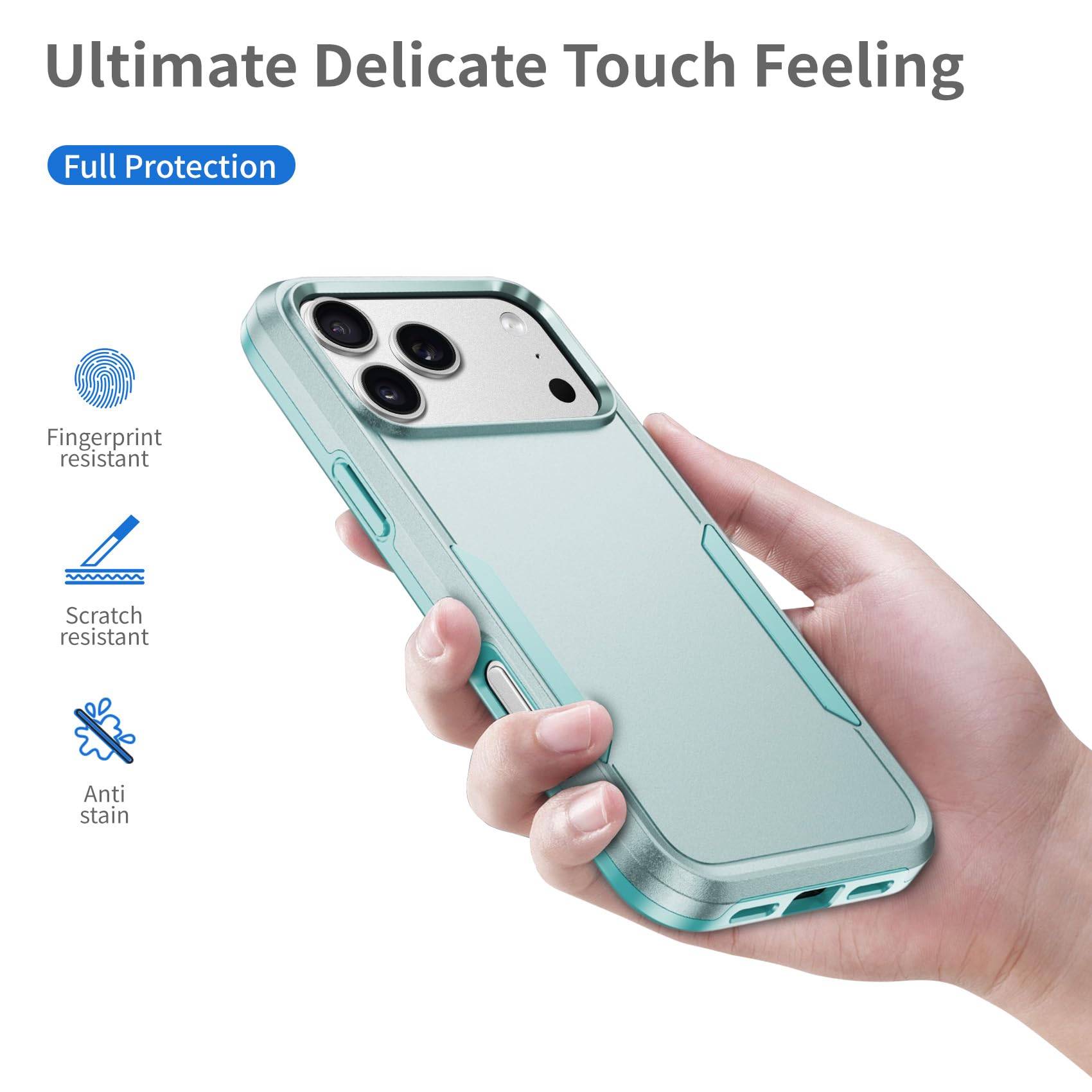 For Iphone 17 Pro Max Case, Dual Layer Heavy Duty Shockproof Protective Phone Ca
