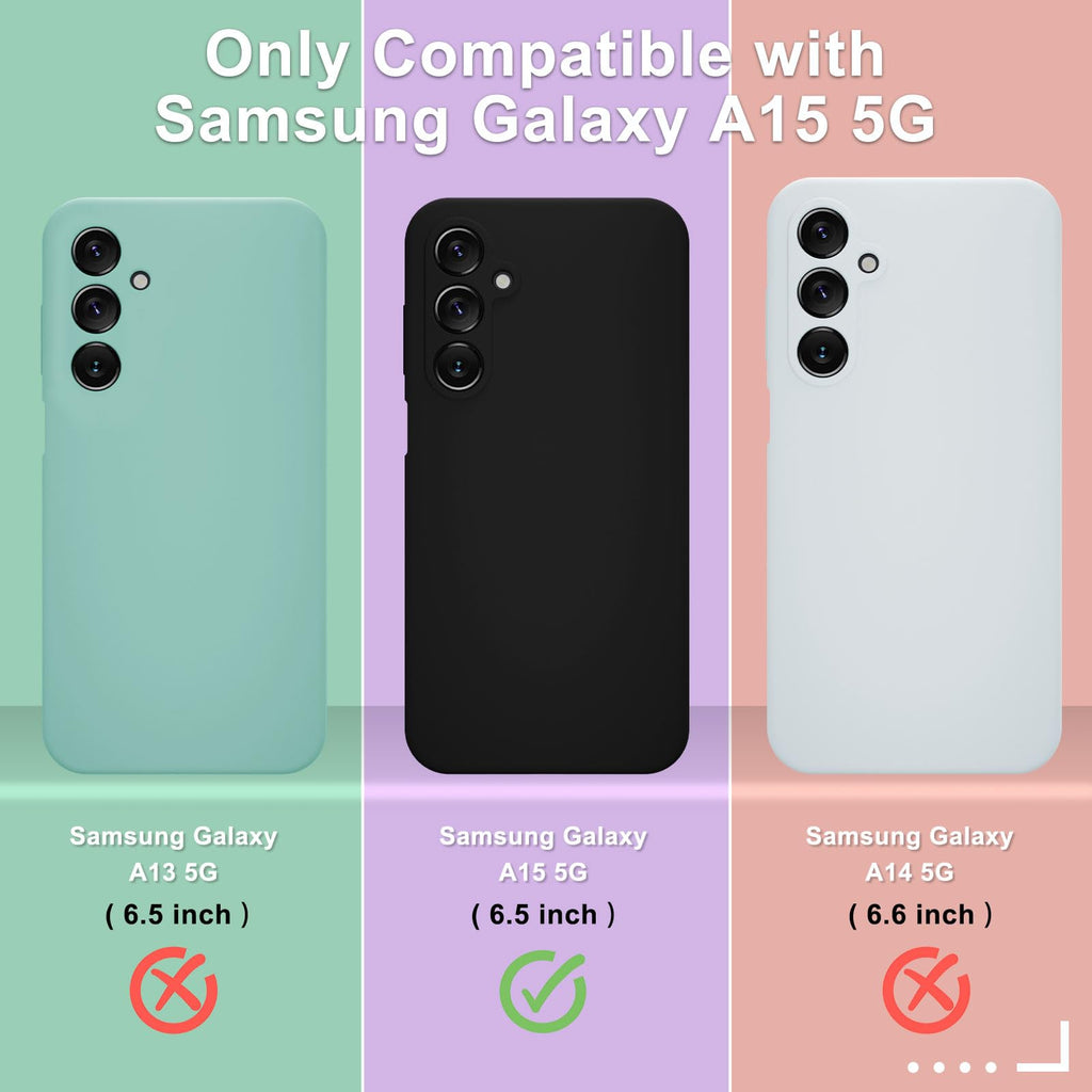 Samsung Galaxy A15 5G Case, Silicone Phone Case With 1 Screen Protector, Soft An
