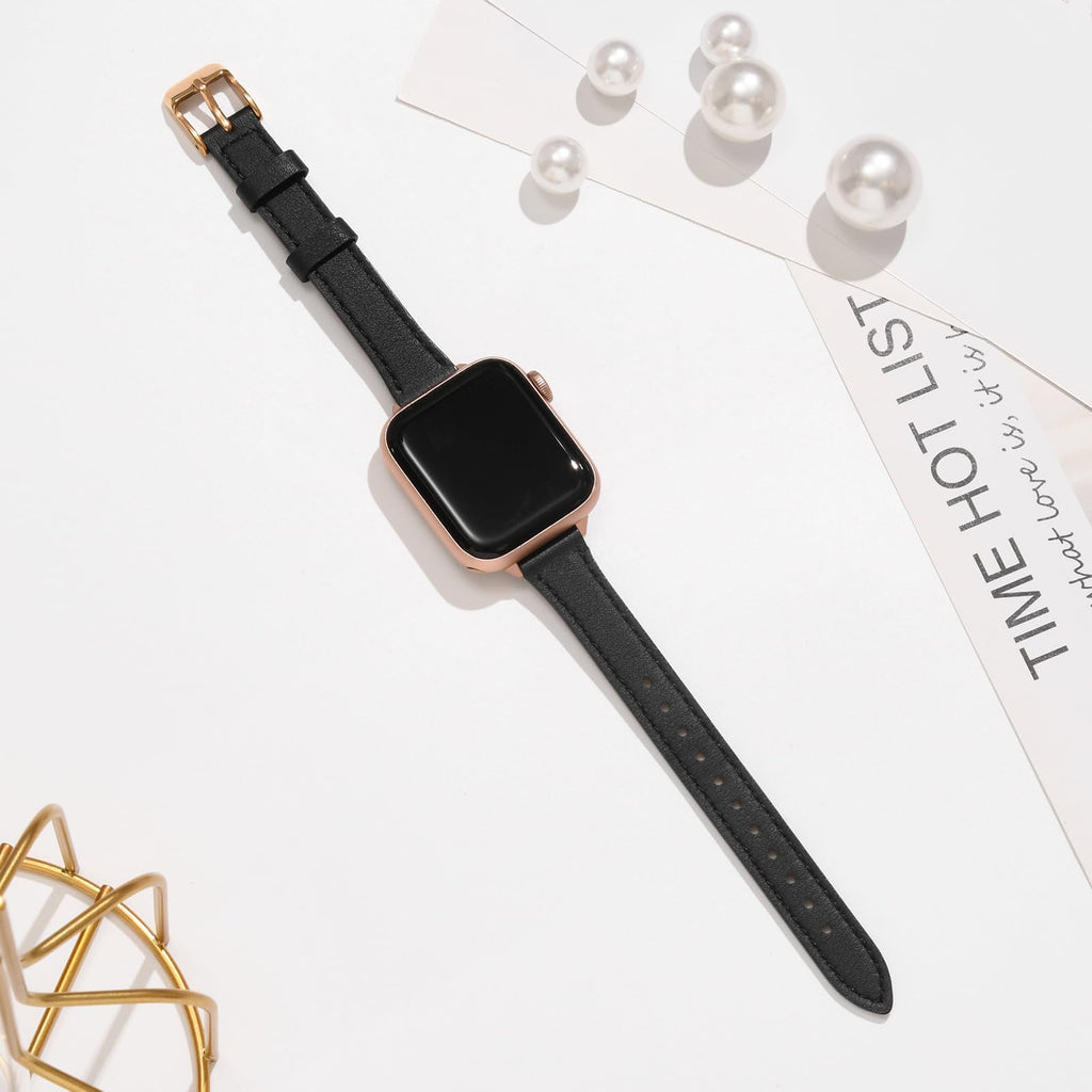 Leather Bands Compatible with Apple Watch Band 38mm 40mm 41mm 42mm(Series 1