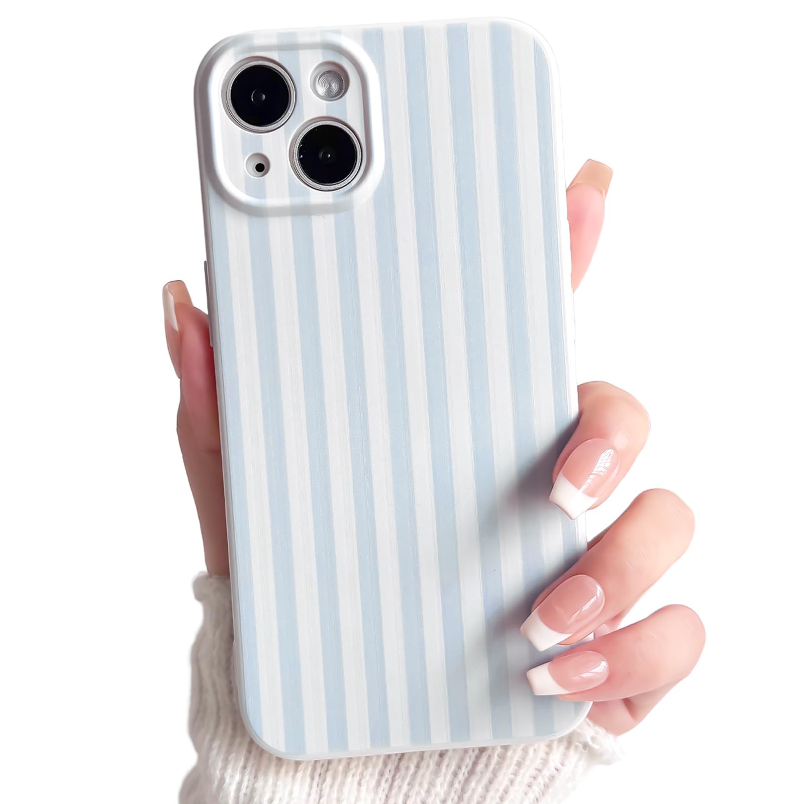 For Iphone 14 Case Cute Color Striped With Aesthetics Design For Girls Women Sof