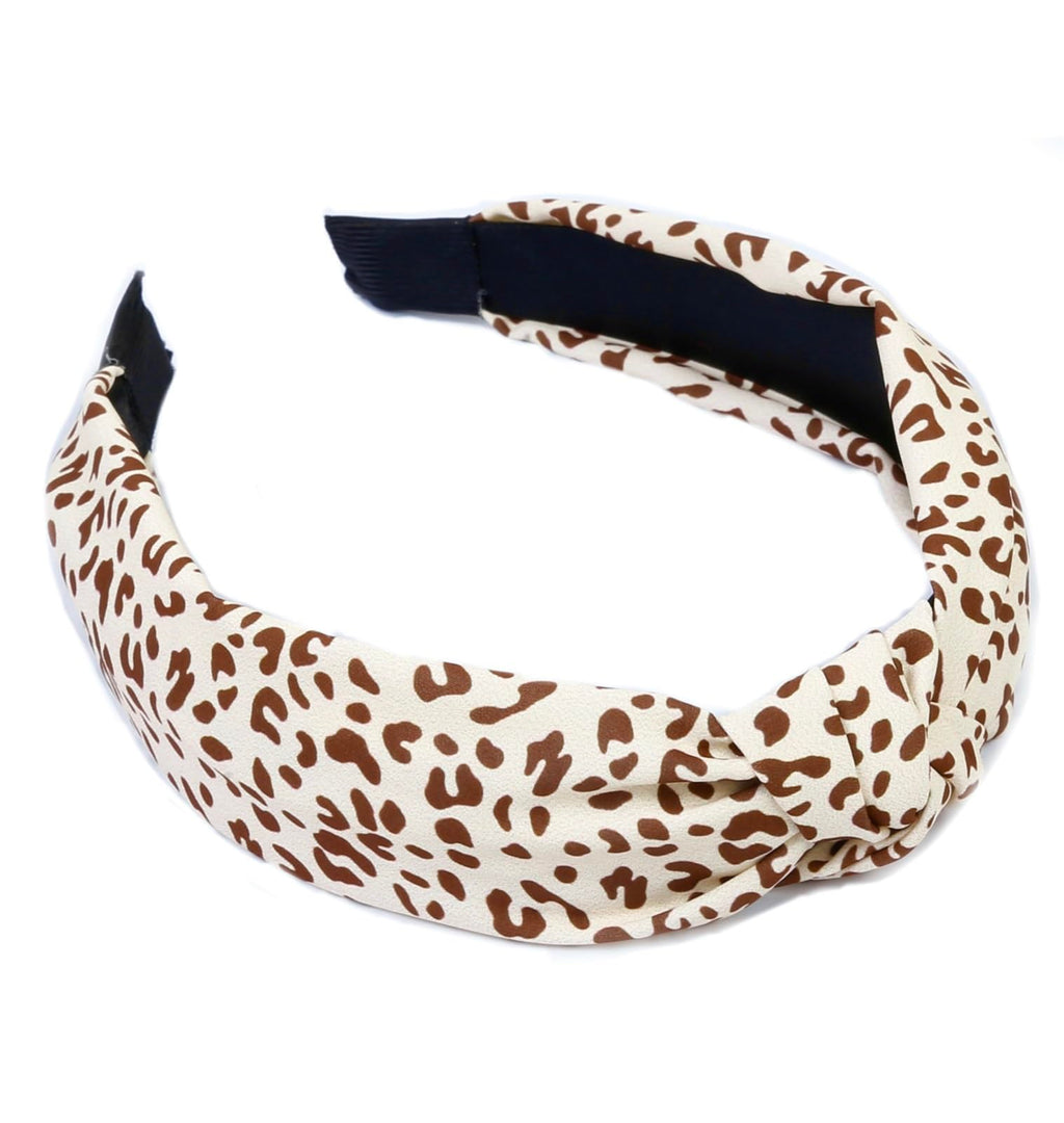 Fashion Hairbands and Hair Hoops: Non-Slip Top Knot Headbands with Leopard Print