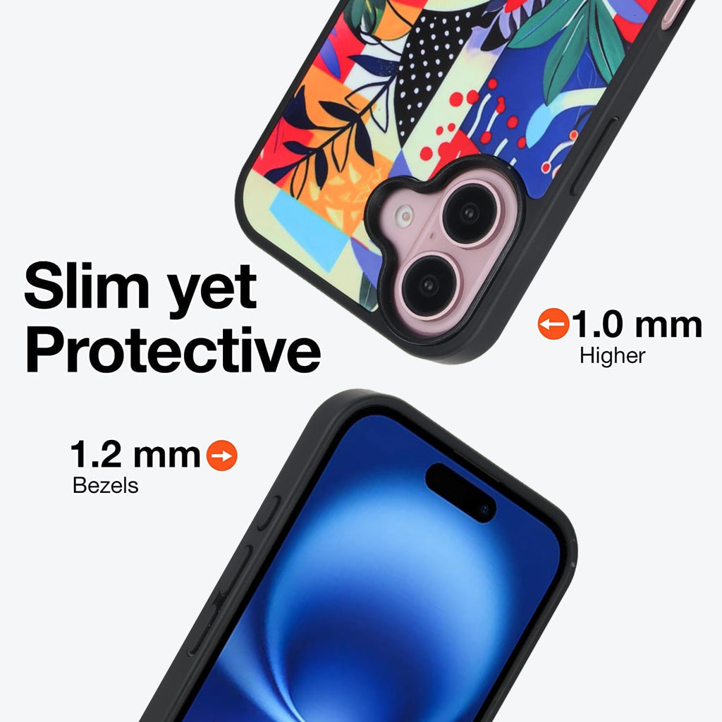 Vibes iPhone 16 Case - Slim, Colorful Blooming Flower Art for a Vibrant Look