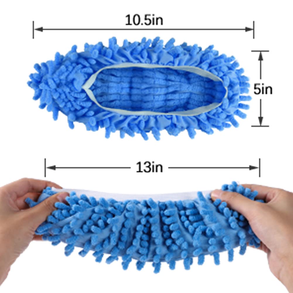 Mop Slippers Shoes 5 Pairs (10 Pieces) - Microfiber Cleaning House Mop Slippers