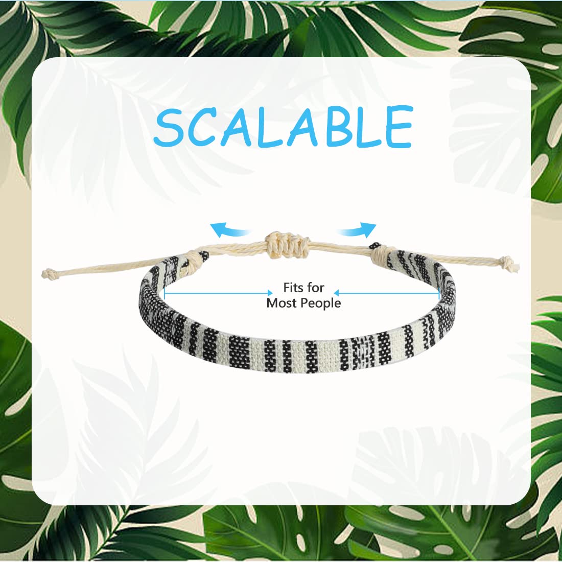 Beach Bracelet Set for Men and Women, Surfer Men Bracelet, Braided Boho Summer B