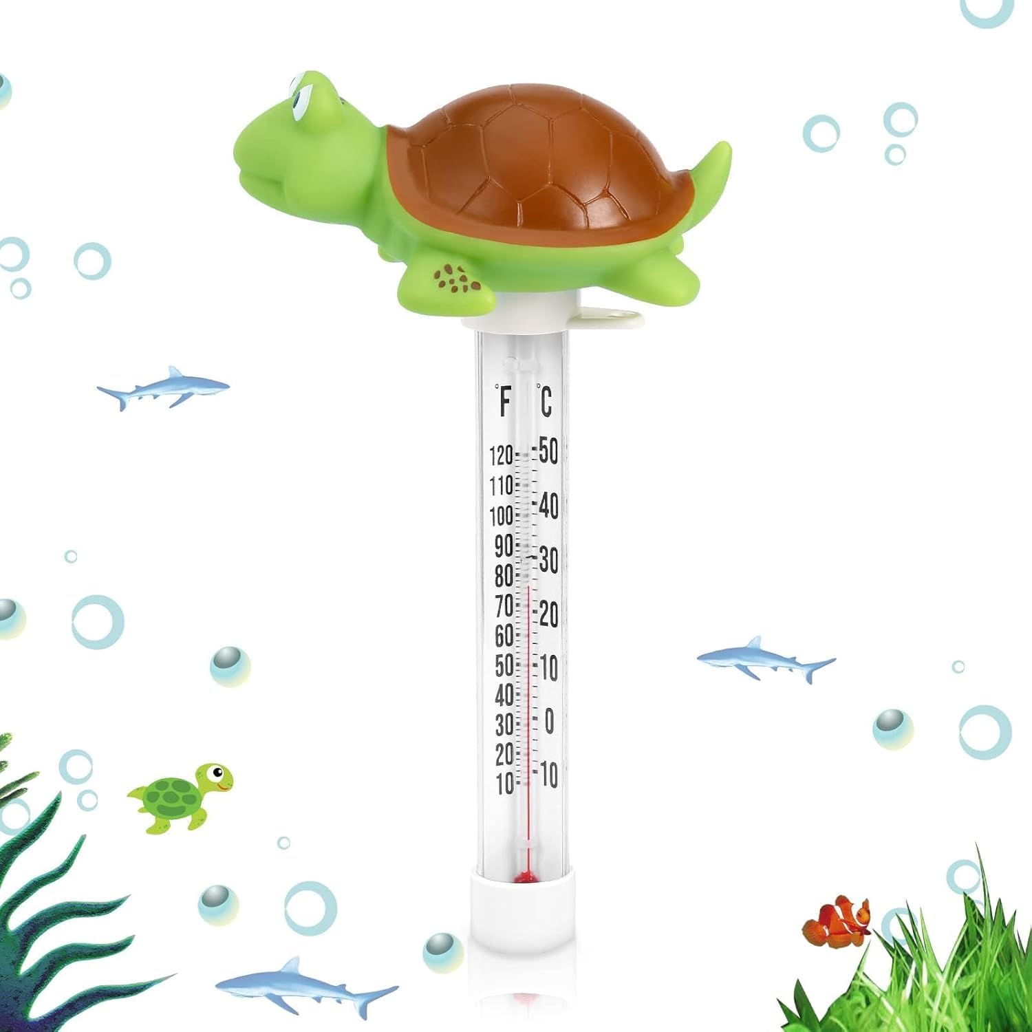 Thermometer, Large Display with String Easy to Read, Shatter Resistant, for