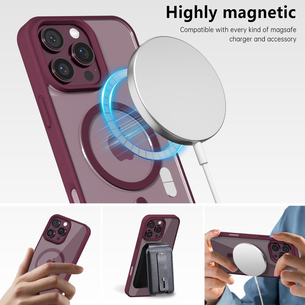 Iphone 16 Pro Case Clear Mag Safe, Ultra Thin Slim Cover Magnetic Magsafe Phone