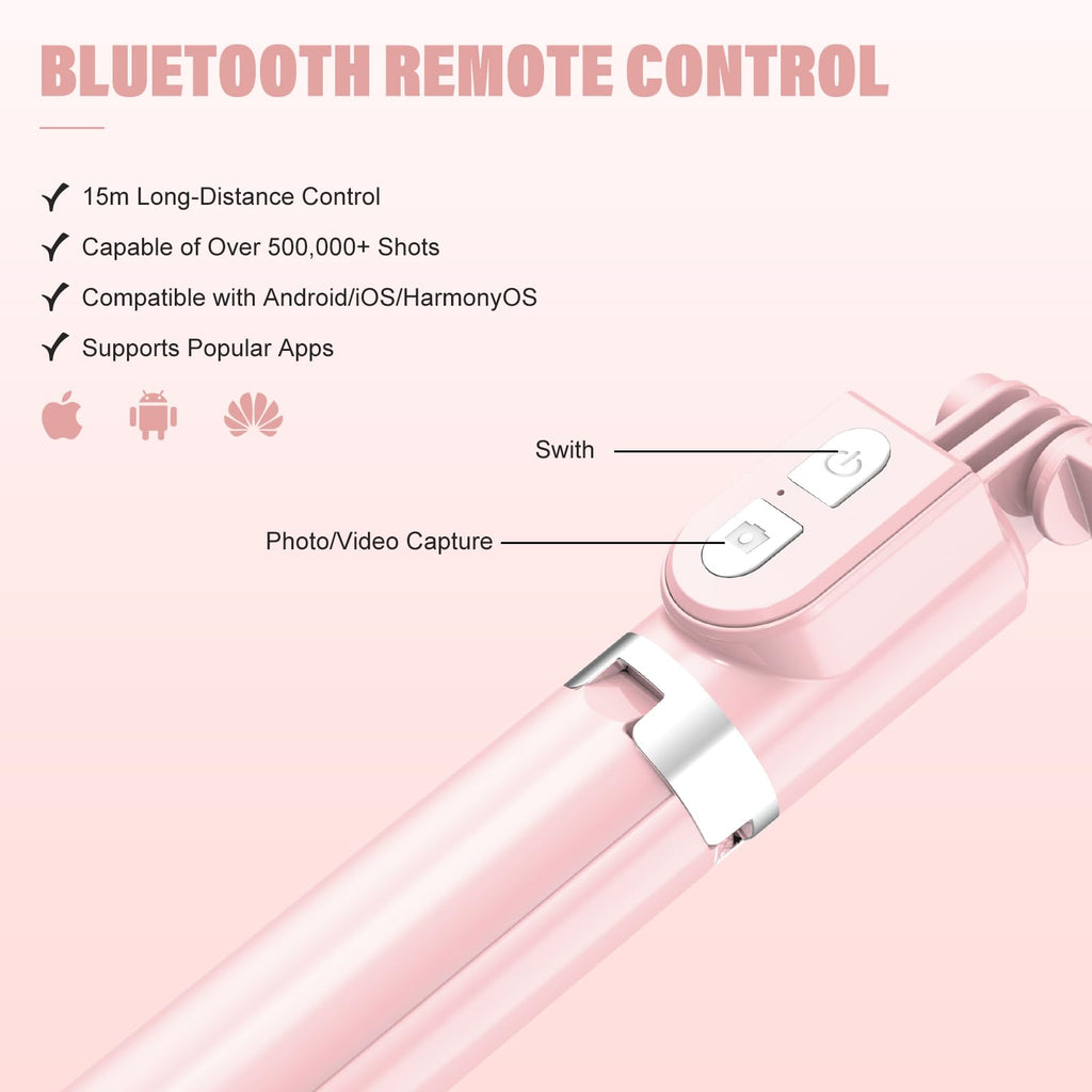 Stick with Rechargable Remote & Light (1PC), Tripod for iPhone, Cell Phone Stand