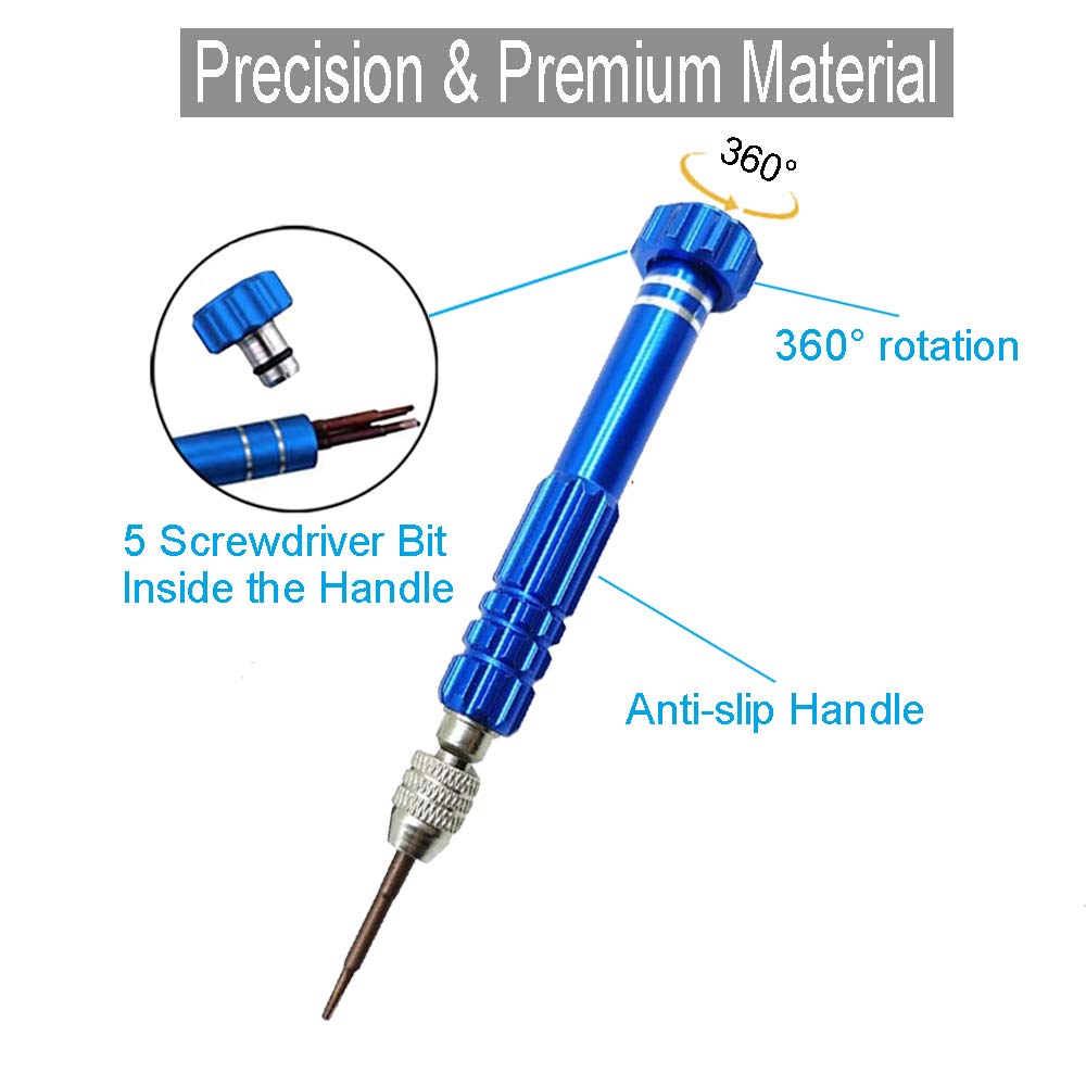 Kit, 5-in-1 Multifunctional Precision Screwdriver Set (torxT5~T6,+1.5,-1.