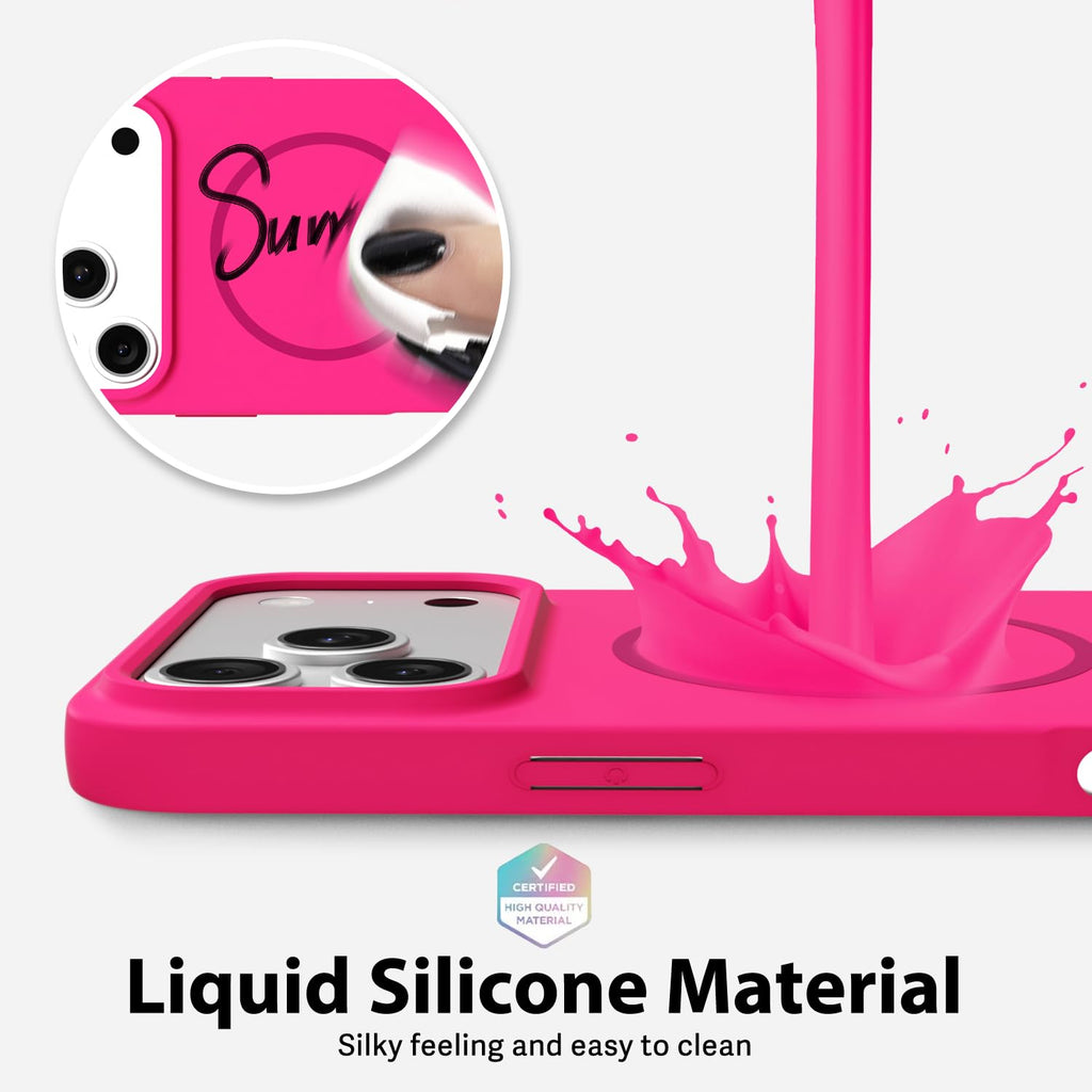 Iphone 17 Pro Case Silicone Mag Safe, Magnetic Slim Thin Phone Case Magsafe Wire