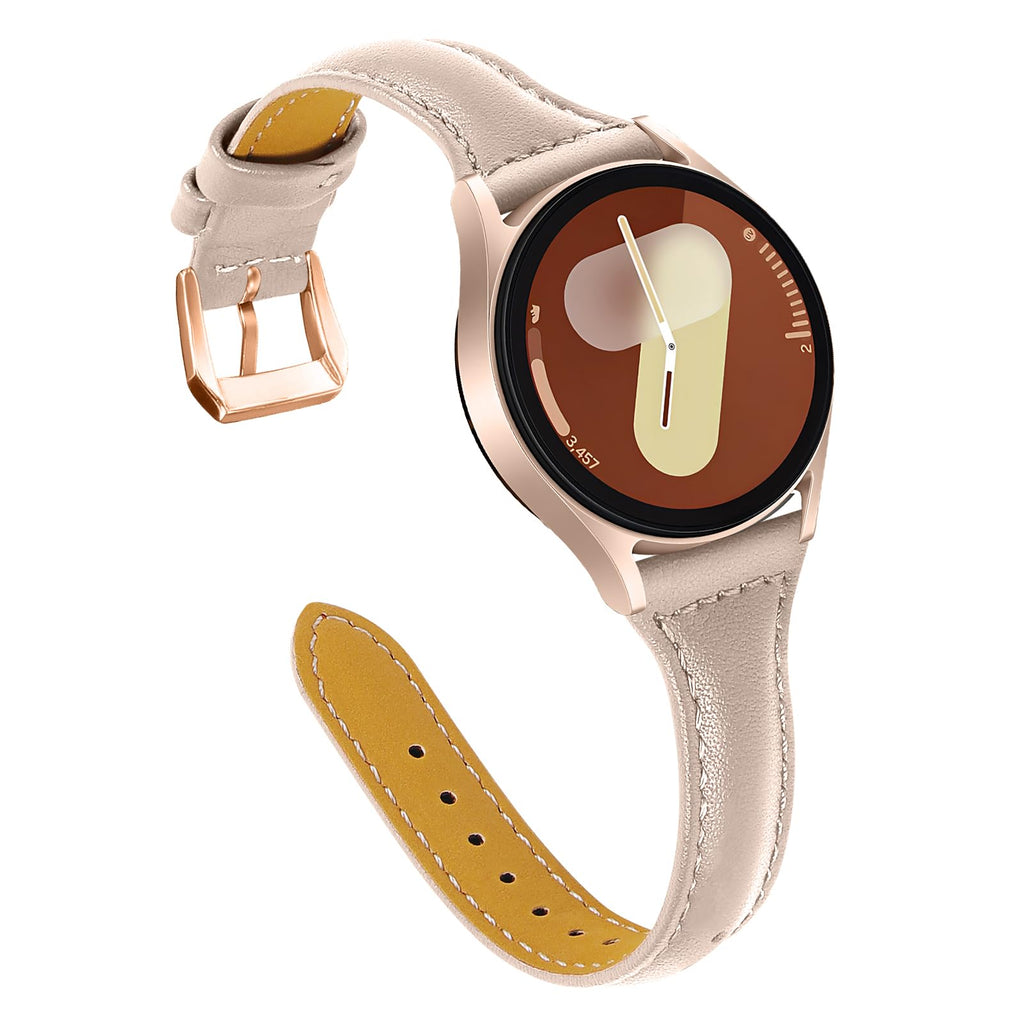Leather Band Compatible with Samsung Galaxy Watch 6/7/FE/5/4 40mm 44mm,Active(40