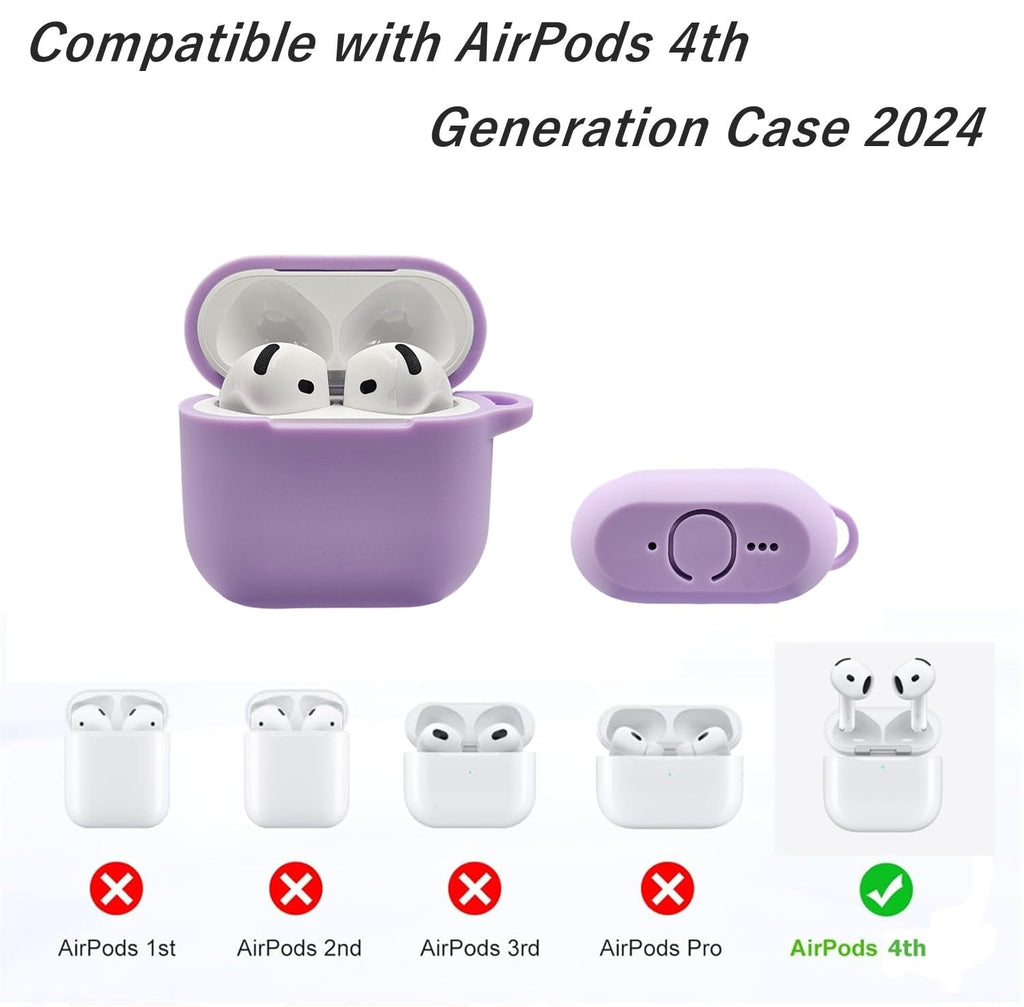 Cover For Airpods 4Th Generation Charging Case, Soft Silicone Cases With Cute Fl