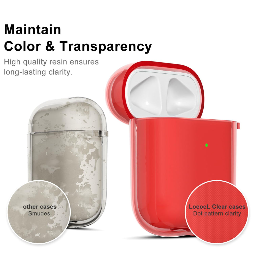 Airpods Case Clear, Transparent Silicone Cute Girly Airpods 1St 2Nd Generation C