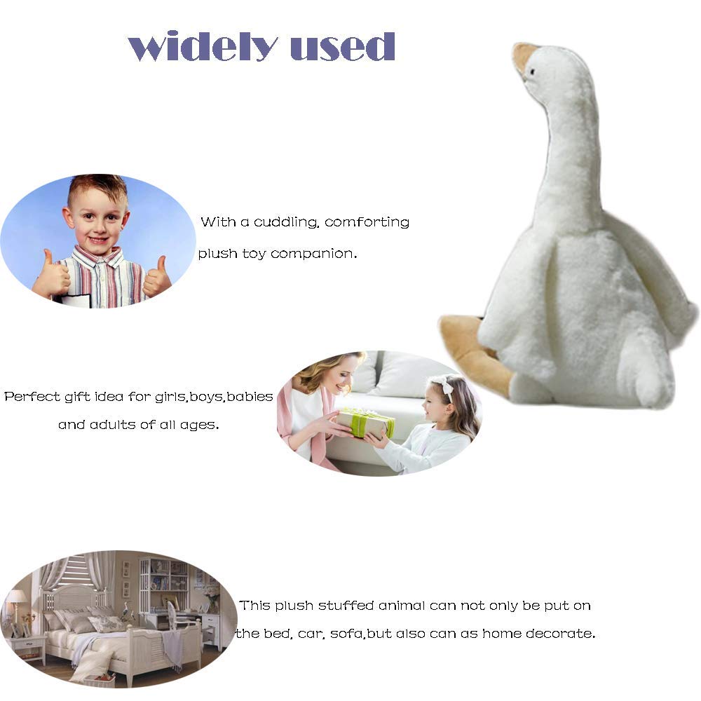 Swan Stuffed Animal,Goose Plush White Stuffed Animal Toy Gifts for Kids