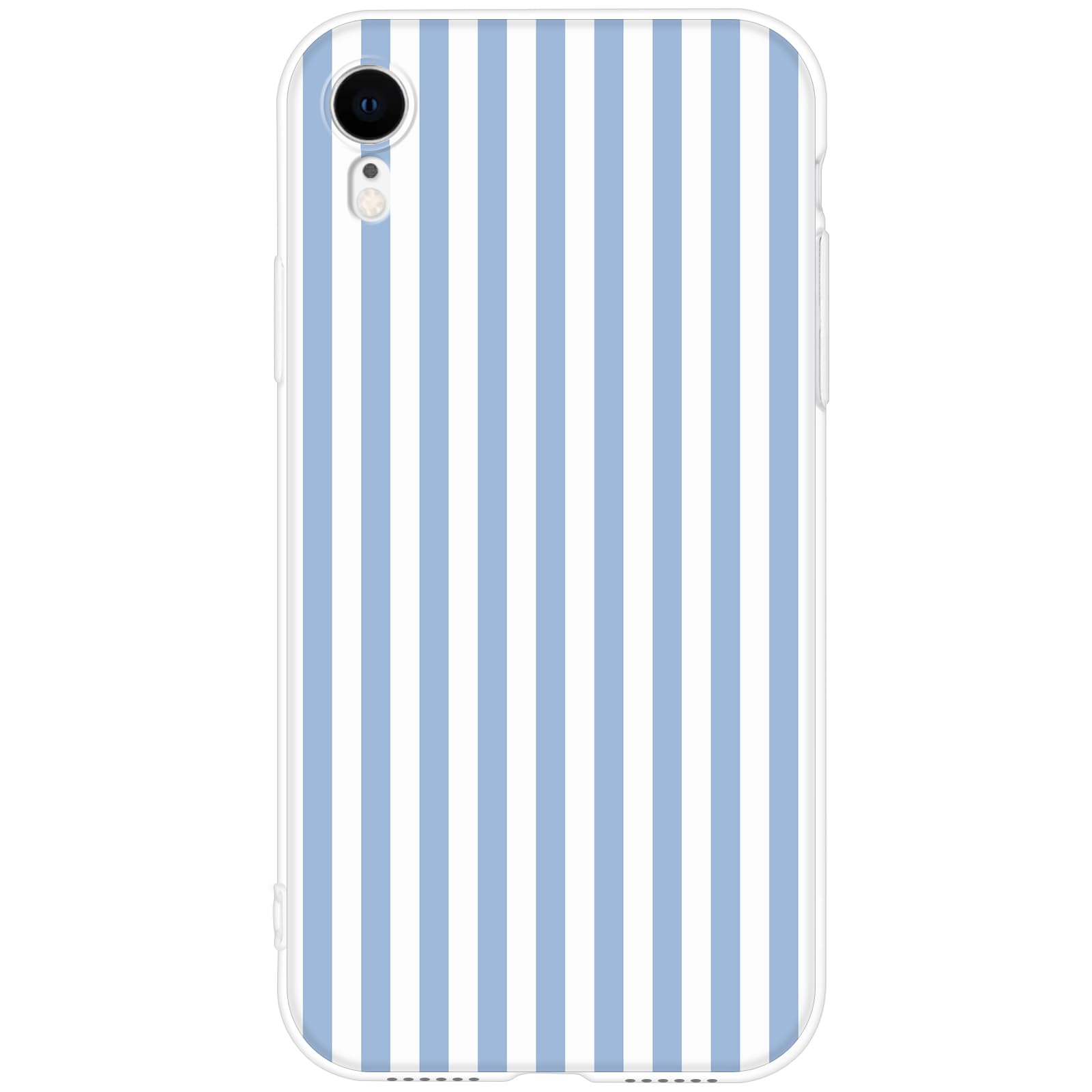 Striped Phone Case Compatible with iPhone XR, Girly Aesthetic Design Soft C