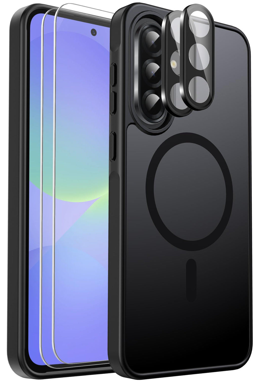 for Samsung Galaxy A36 5G Phone Case Magnetic Shockproof, [Fit for MagSafe] [Gla