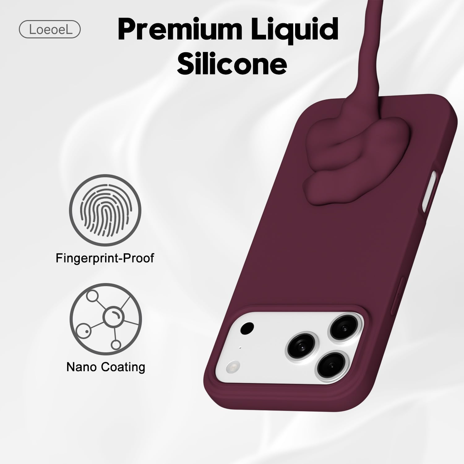 Iphone 17 Pro Case Silicone Mag Safe, Magsafe Ultra Slim Thin Magnetic Phone Cas