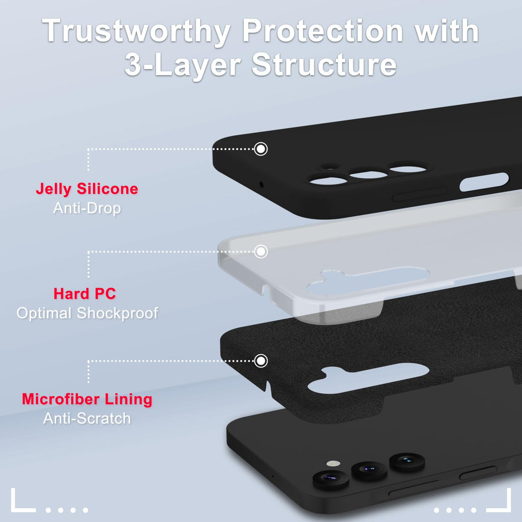Samsung Galaxy A15 5G Case, Silicone Phone Case With 1 Screen Protector, Soft An