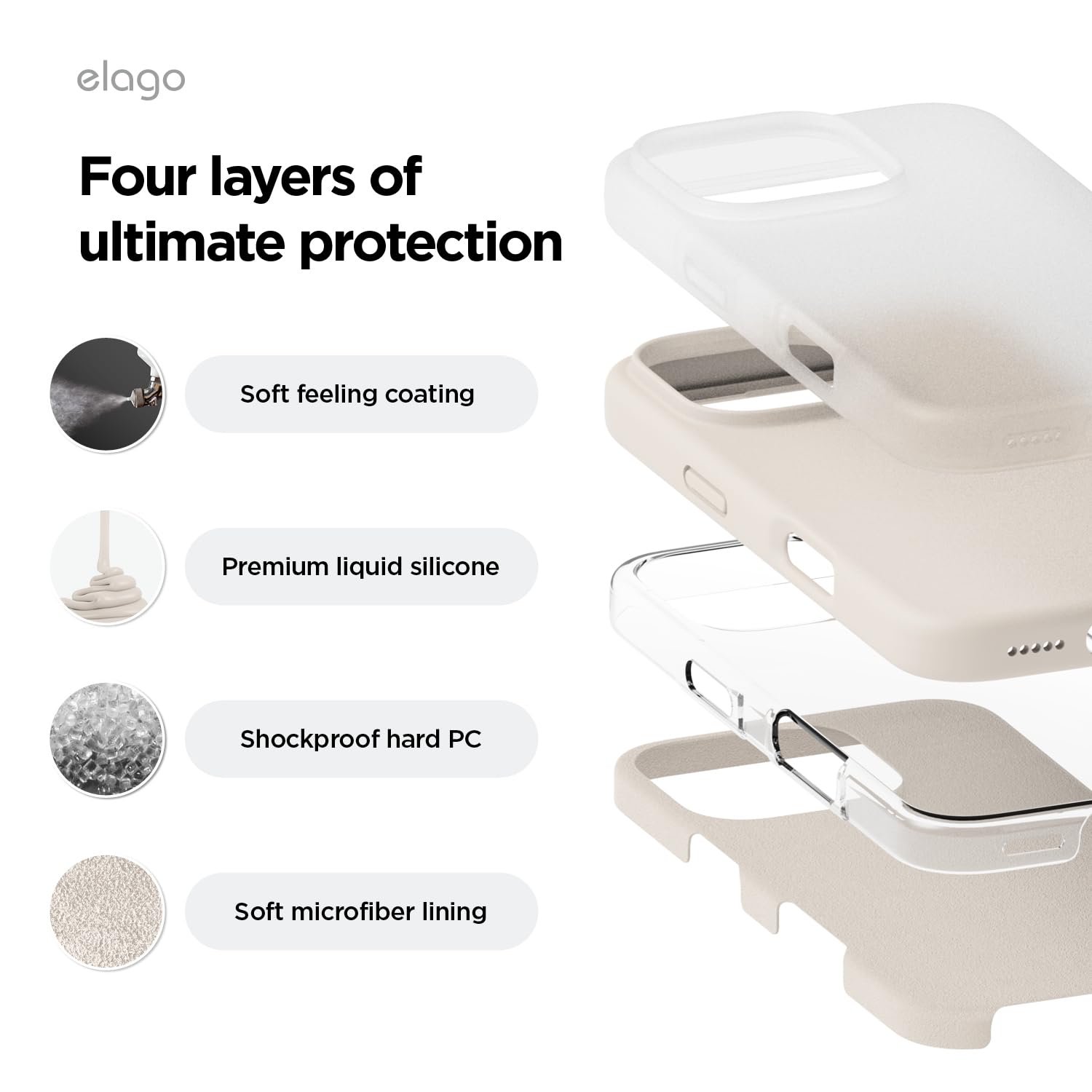 16 Pro Case, Premium Liquid Silicone Case, Full Body Protective Cover, Shockproo