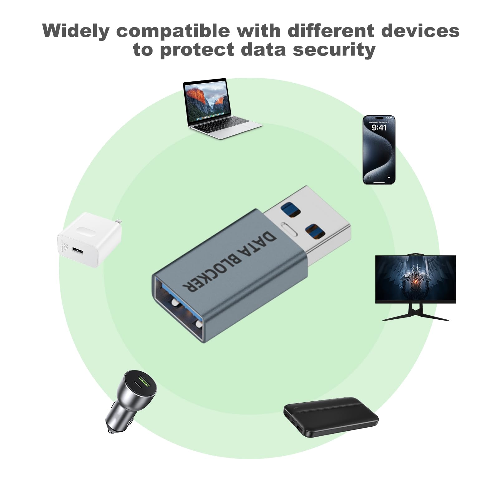 USB Data Blocker,USB A to A Data Blocker,Only for Safe Charging,Protect A