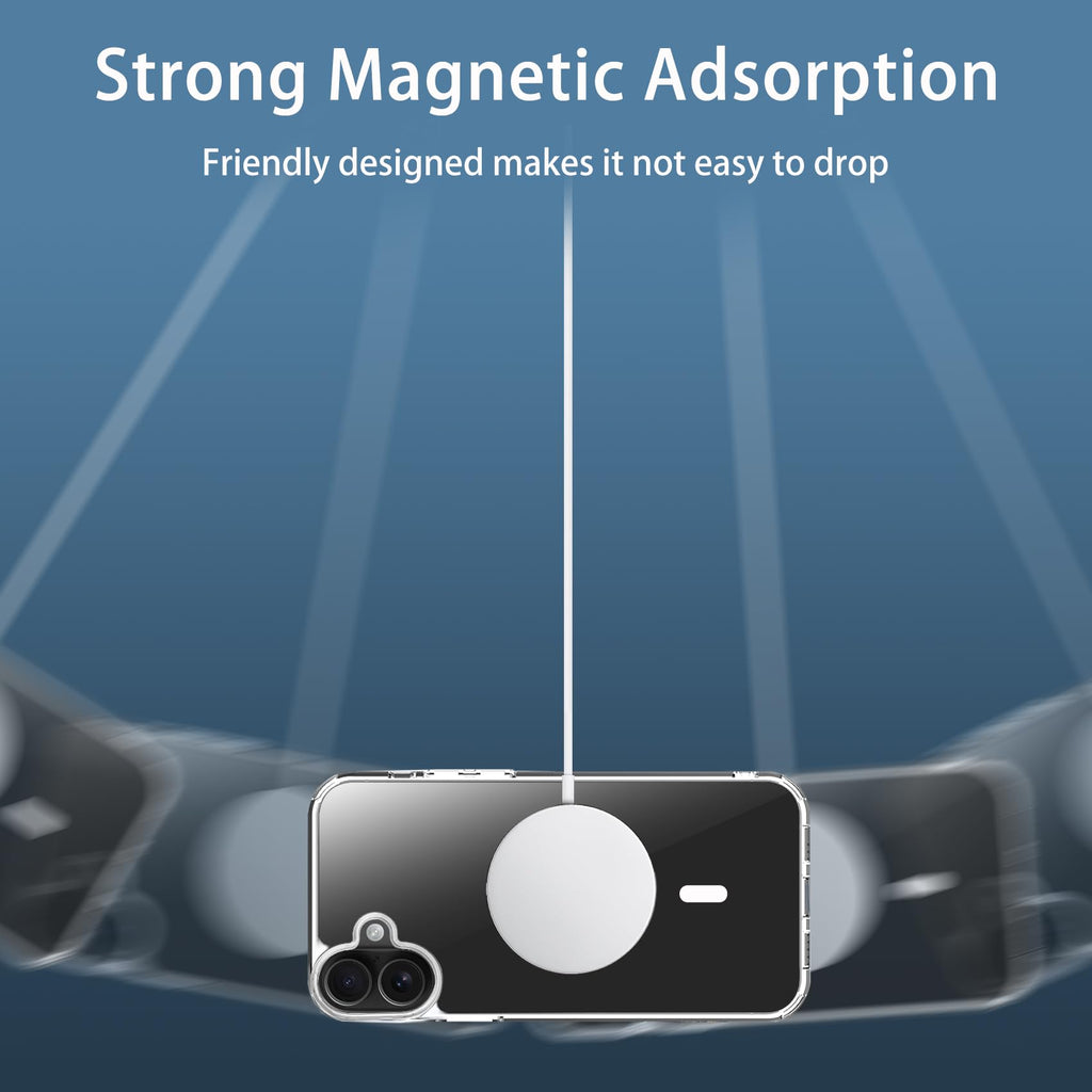 17 Magnetic Case Clear — 42 Built-In Magnets, Transparent Anti-Scratch Shockproo