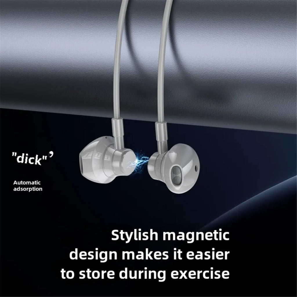 Wireless Neckband Earphones with LED BT5.3 20H Play time Water Resistant Noise C