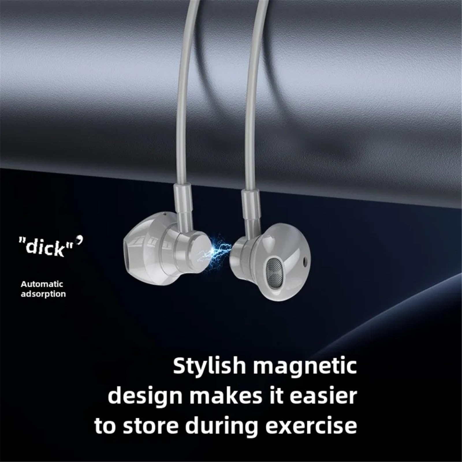 Wireless Neckband Earphones with LED BT5.3 20H Play time Water Resistant Noise C
