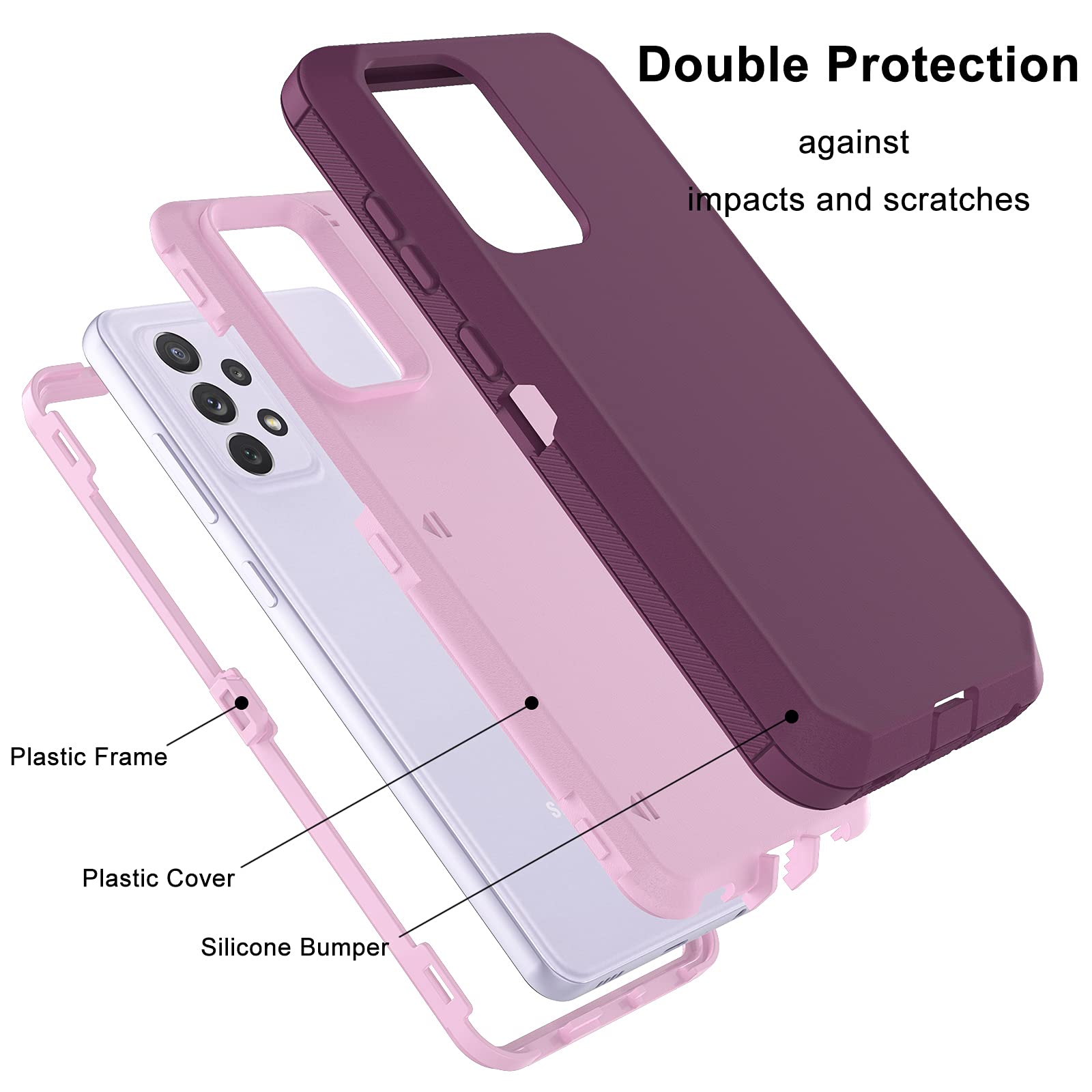 Galaxy A52 Case - Rugged Heavy-Duty Shockproof Protection for Ultimate Drop Defe