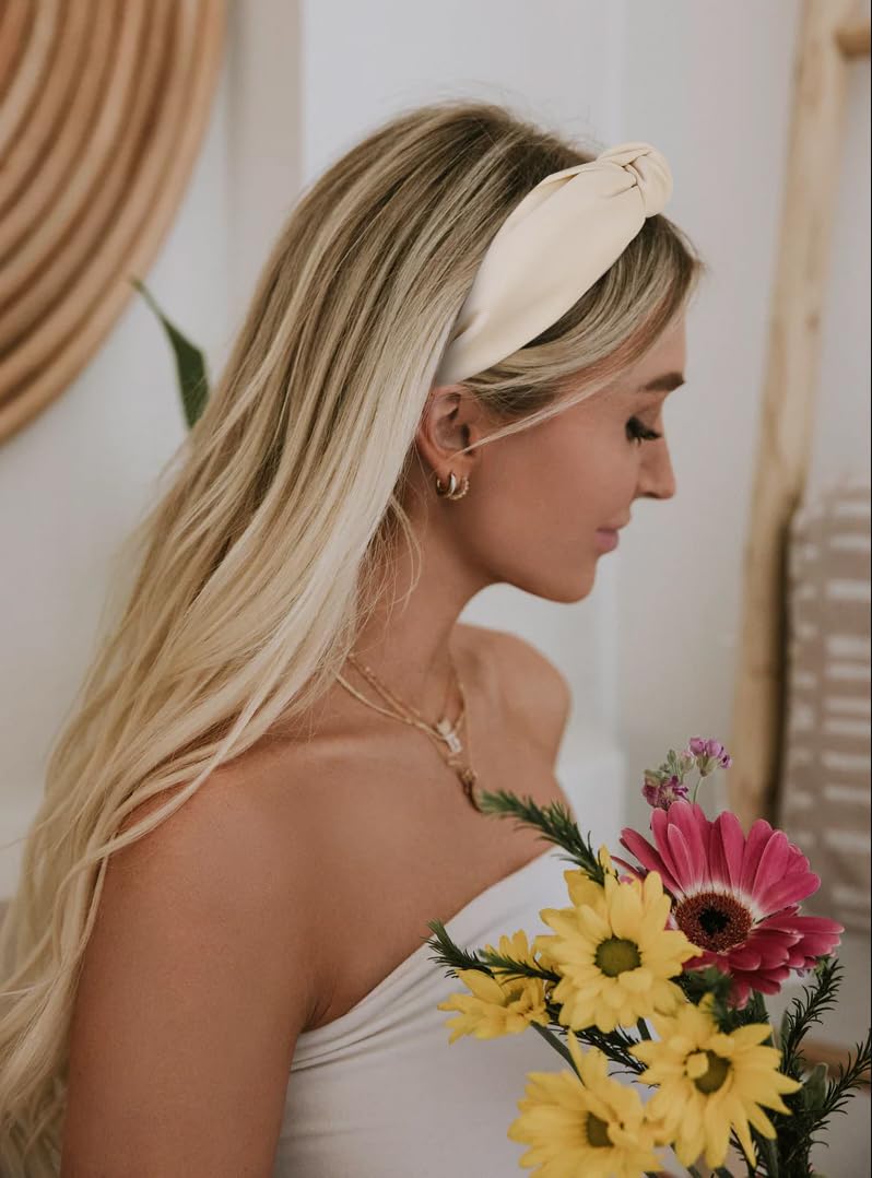 Fashion Hairbands and Hair Hoops: Non-Slip Top Knot Headbands with Leopard Print