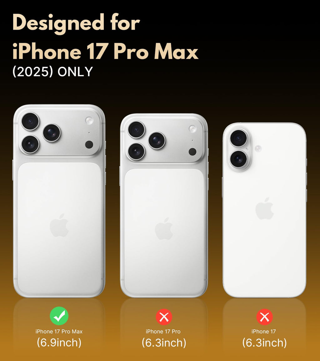 Case For Iphone 17 Pro Max - Magsafe Compatible, Military-Grade Drop Protection