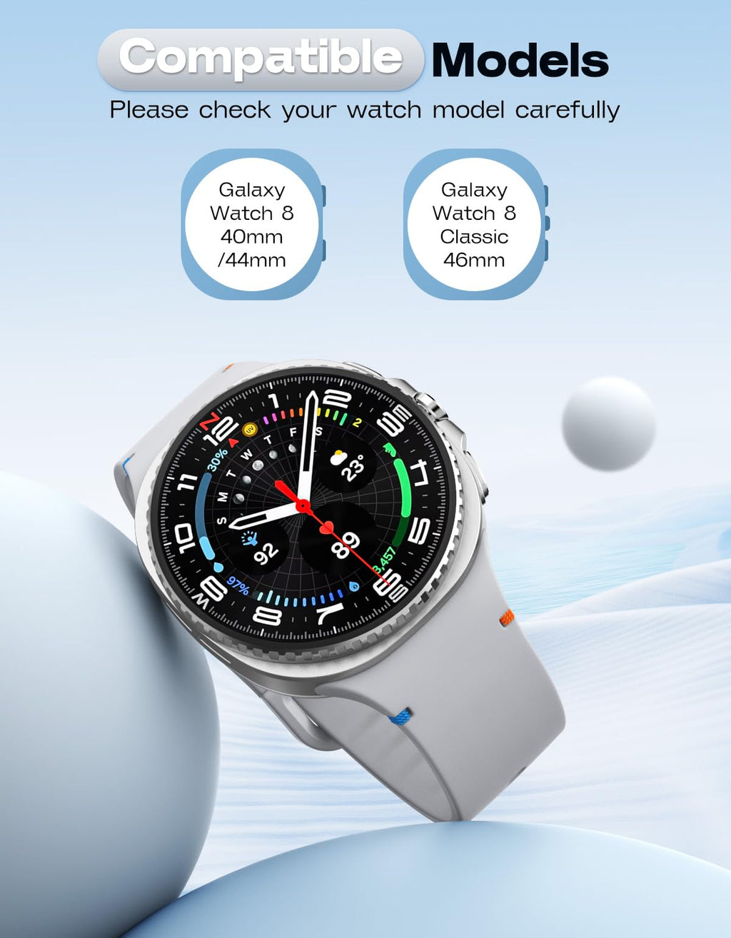 Band for Samsung Galaxy Watch 8 Band 40mm 44mm/Galaxy Watch 8 Classic 46mm