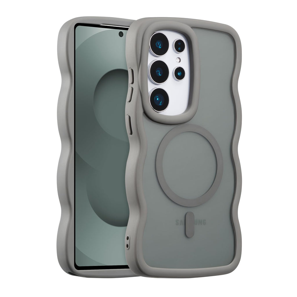 for Samsung Galaxy S26 Ultra Case, Cute Wavy Compatible with Magsafe, Curly Wave