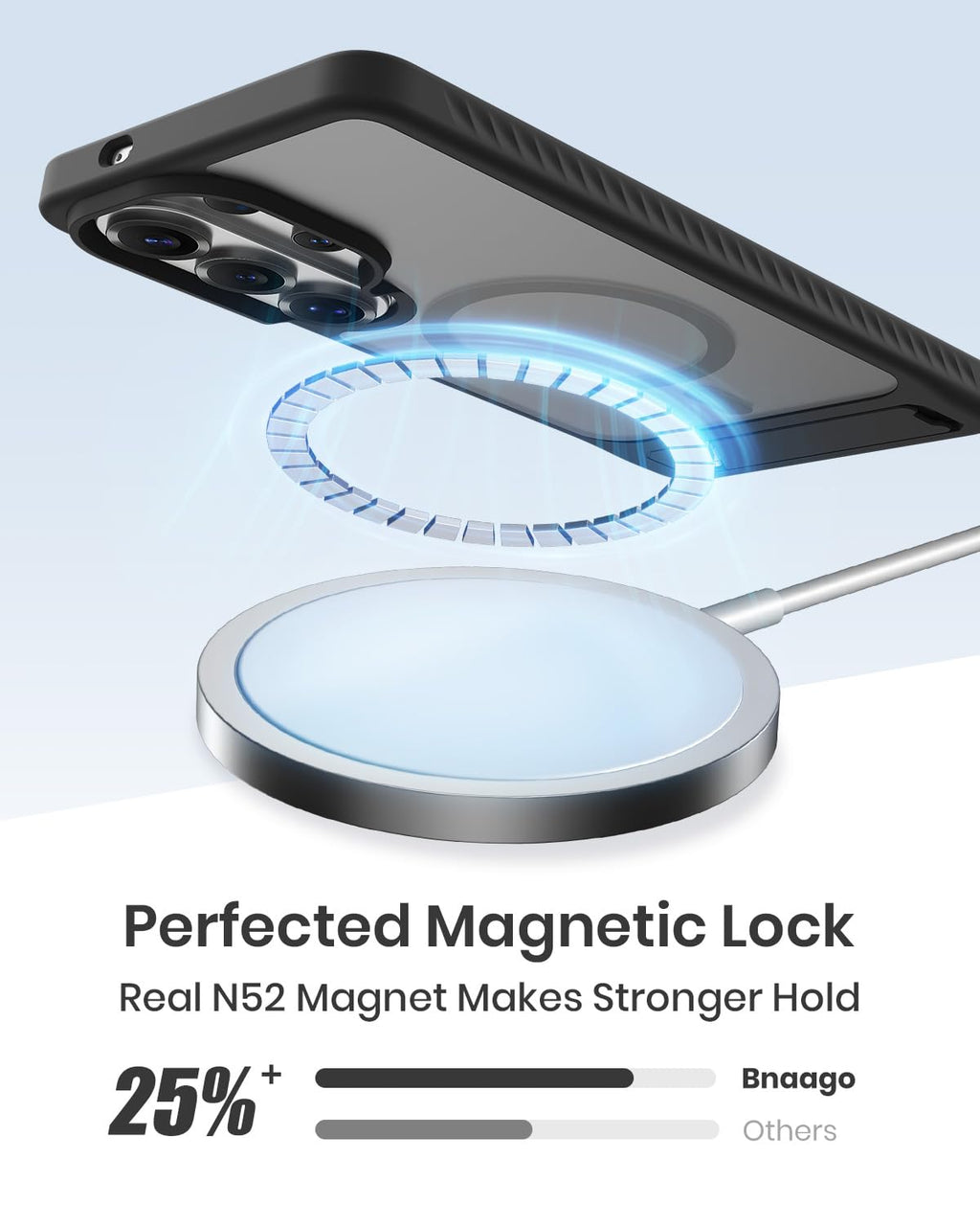 Magnetic for Samsung Galaxy S26 Ultra Case with Kickstand, Compatible with Mag-S