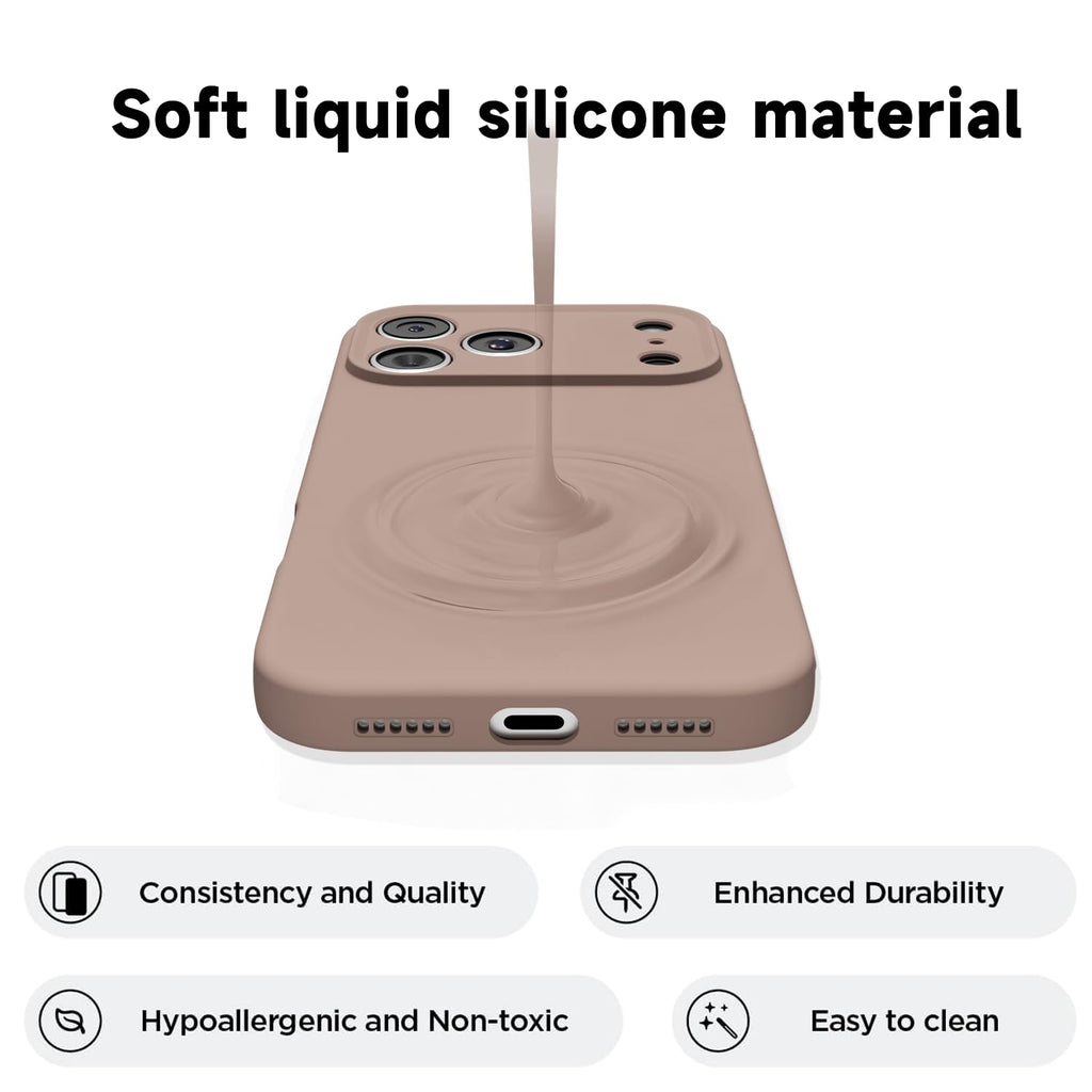Iphone 17 Pro Phone Case Liquid Silicone, Thin Ultra Slim Minimalist Phone Cover