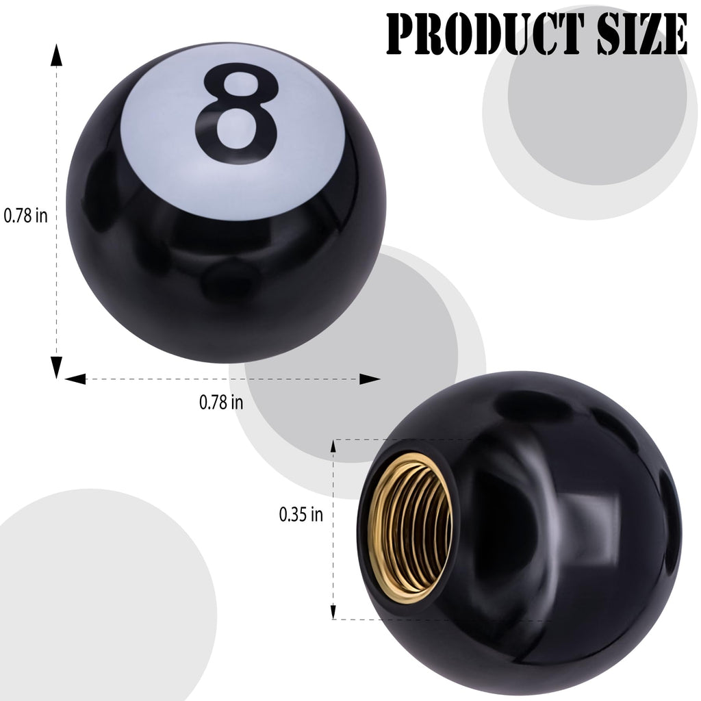 4PCS Pool 8 Ball Style Tire Valve Stem Caps, Universal Copper Core Dustproof Tir