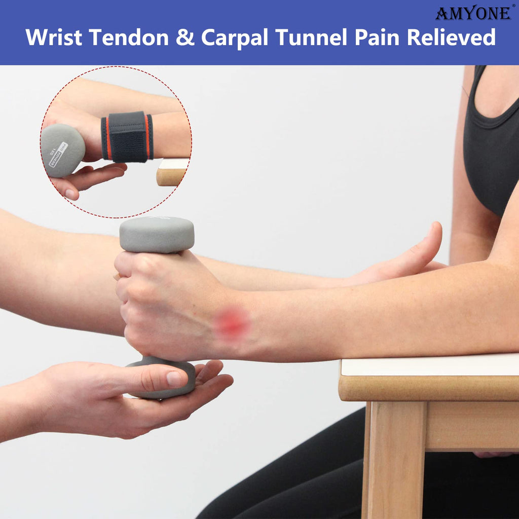 Brace, 2 PACK Wrist Wraps for Carpal Tunnel for Women, Highly Elastic Compressio