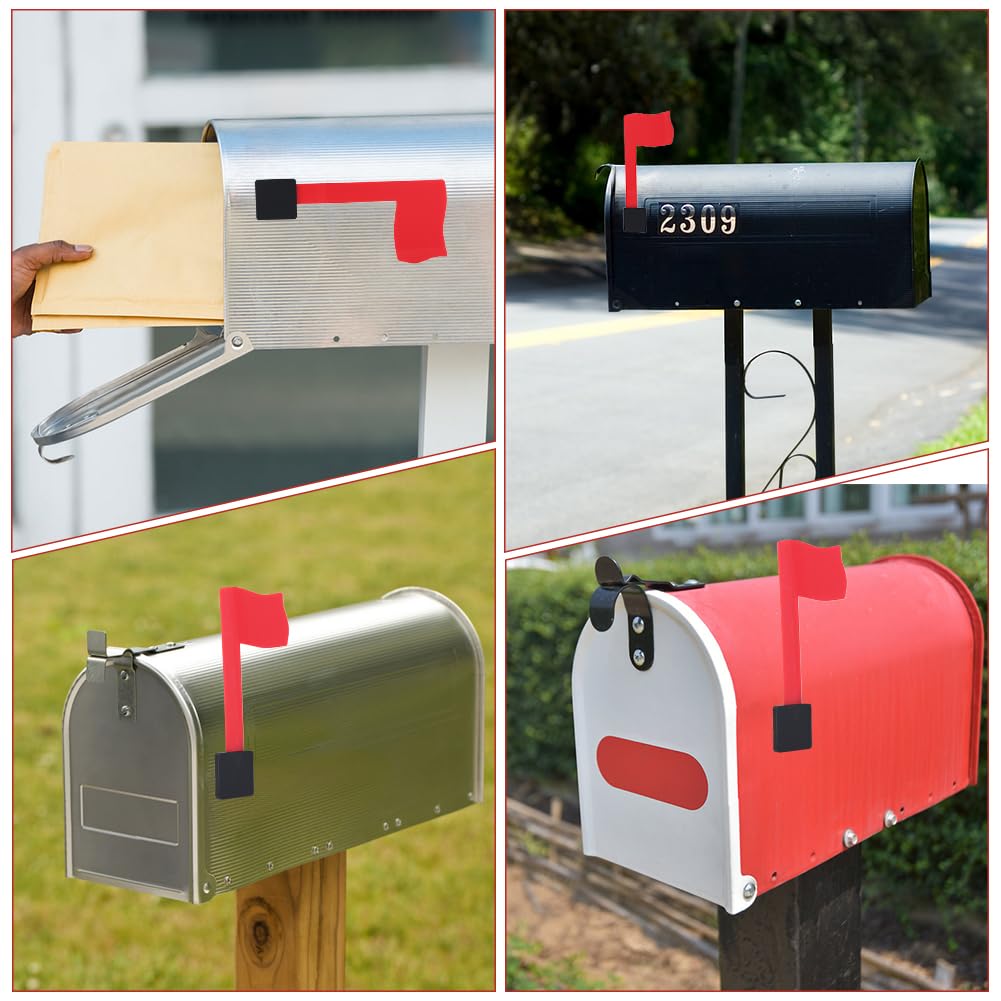 Flag Replacement Kit, Self Adhesive Red Mail Flag No Tools Installation, Univers