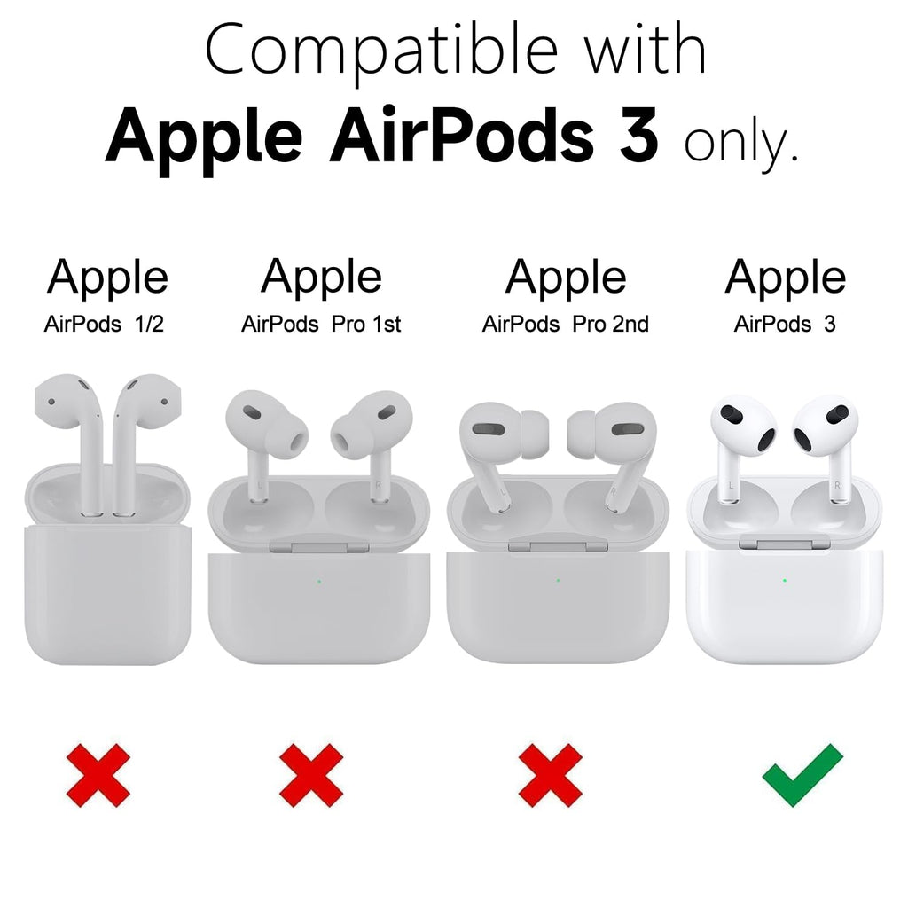 Airpods 3 Case Silicone, Cute Girly Hard Shell Airpods 3Rd Generation Case With