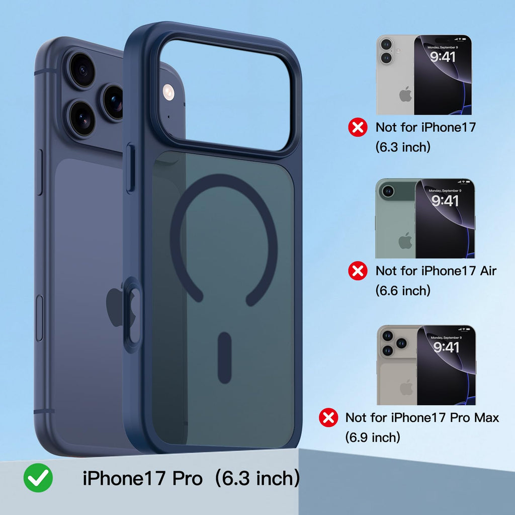 Iphone 17 Pro Case With Screen Protectors, Magsafe, Military Grade 17Ft Drop Pro