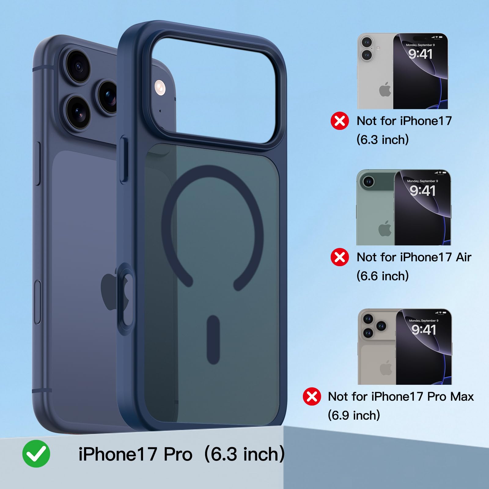 Iphone 17 Pro Case With Screen Protectors, Magsafe, Military Grade 17Ft Drop Pro