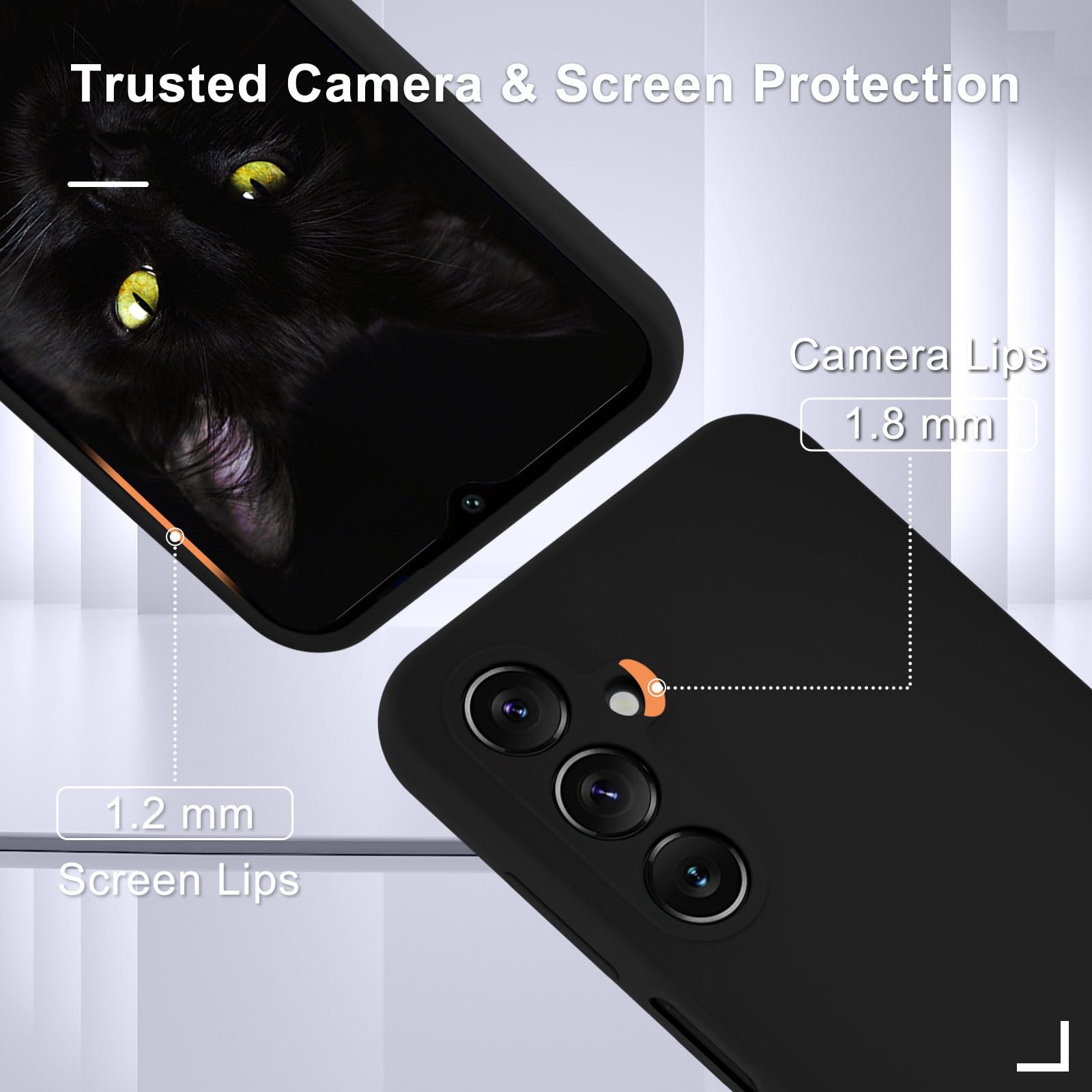 Samsung Galaxy A15 5G Case, Silicone Phone Case With 1 Screen Protector, Soft An