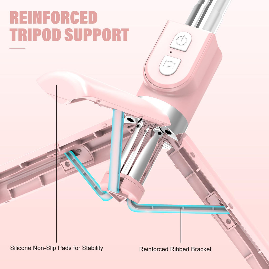 Stick with Rechargable Remote & Light (1PC), Tripod for iPhone, Cell Phone Stand