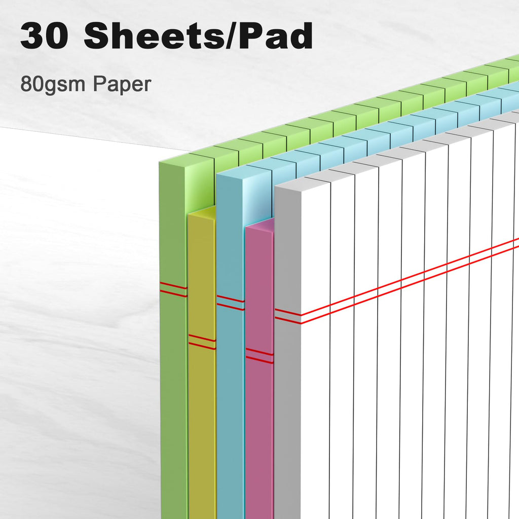 Pads 5x8 Notebook College Ruled Legal Pads Color Notepads 5 Pack Stud