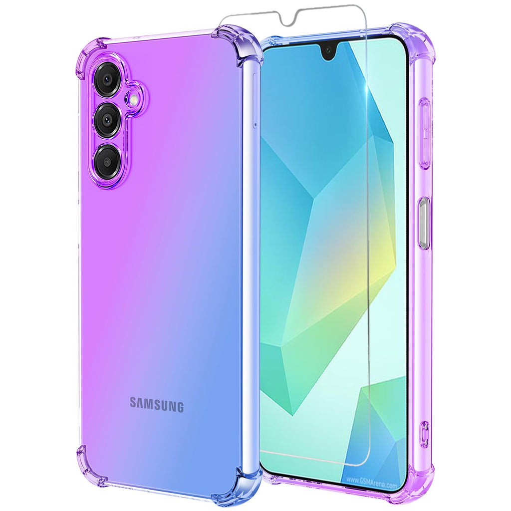 for Galaxy A16 5G Case: Women Girls with Screen Protector Reinforced Corners TPU