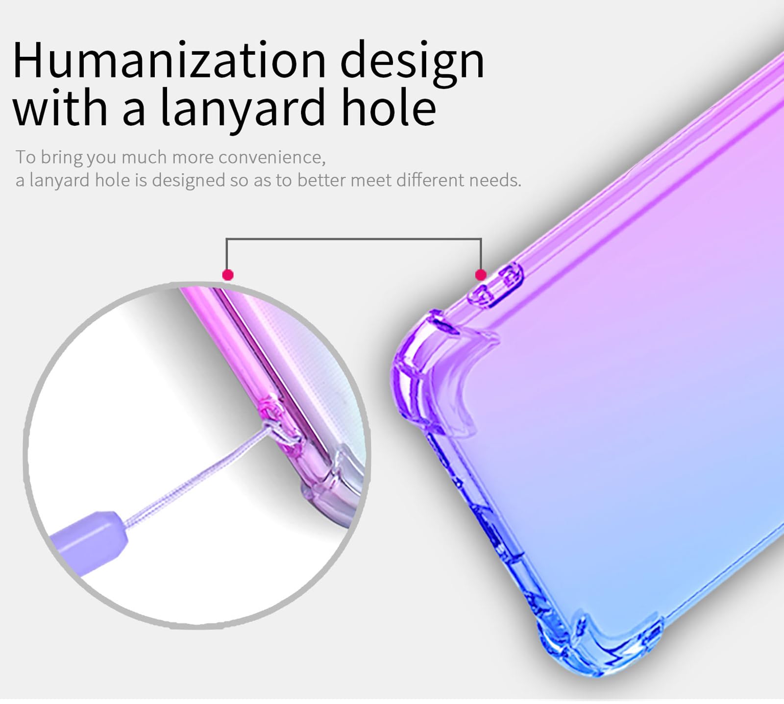 S26 Case: Women Girls Reinforced Corners Tpu Shock-Absorption Flexible Gradient